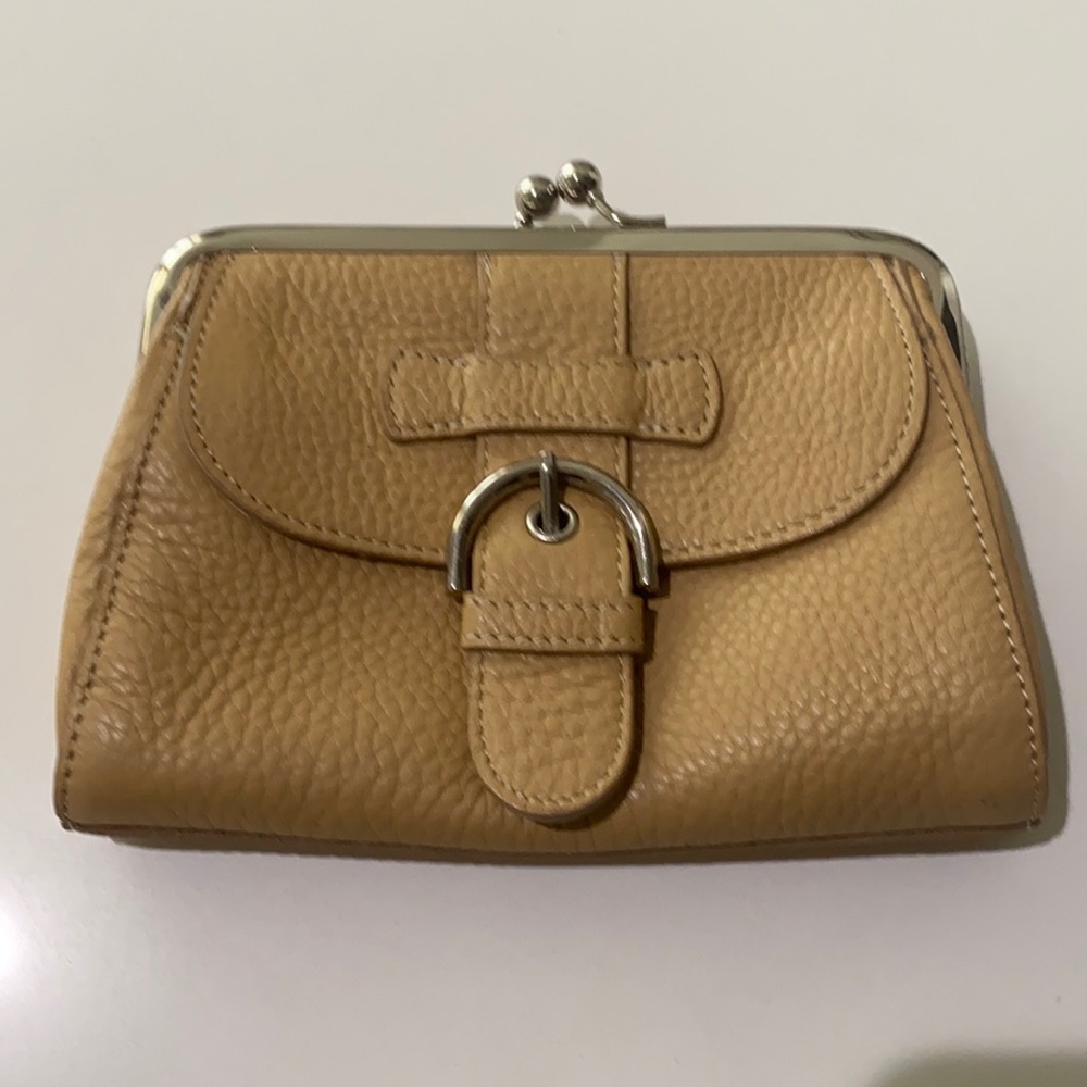 Talbots Tan Leather Coin Purse